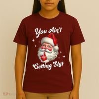 Vintage Christmas Funny Santa Claus T-Shirt thumb 4