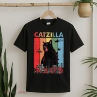 Vintage Catzilla Funny Kitten And Cat Lover T-Shirt thumb 2