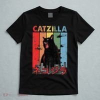 Vintage Catzilla Funny Kitten And Cat Lover T-Shirt thumb 5