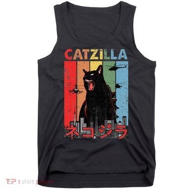 Vintage Catzilla Funny Kitten And Cat Lover Tank Top
