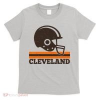 Vintage Cleveland Football Helmet Logo T-Shirt thumb 0