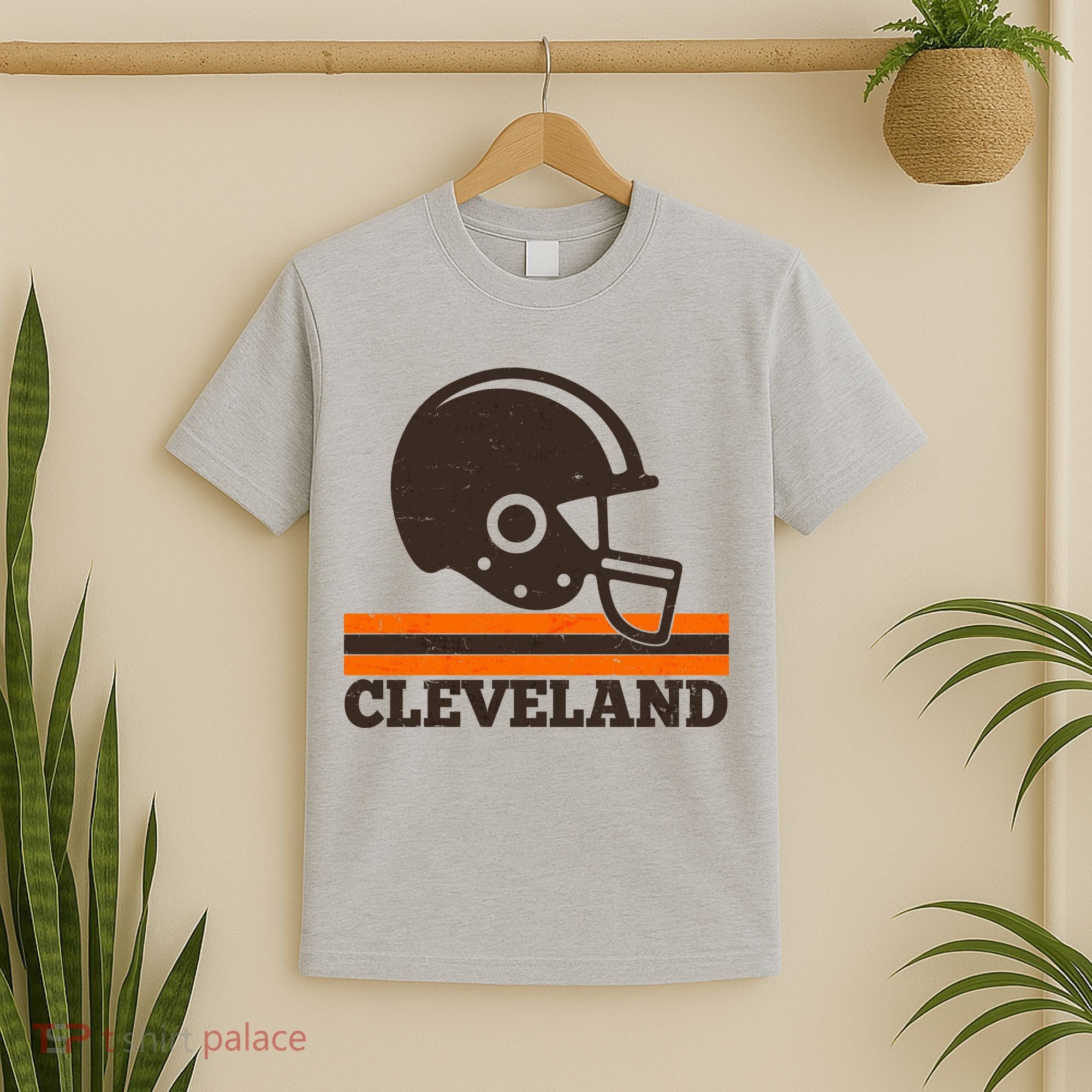 Vintage Cleveland Football Helmet Logo T-Shirt