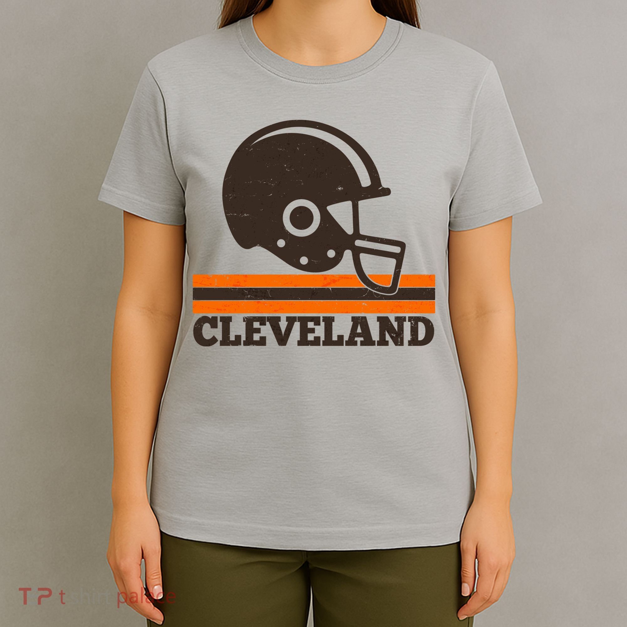 Vintage Cleveland Football Helmet Logo T-Shirt