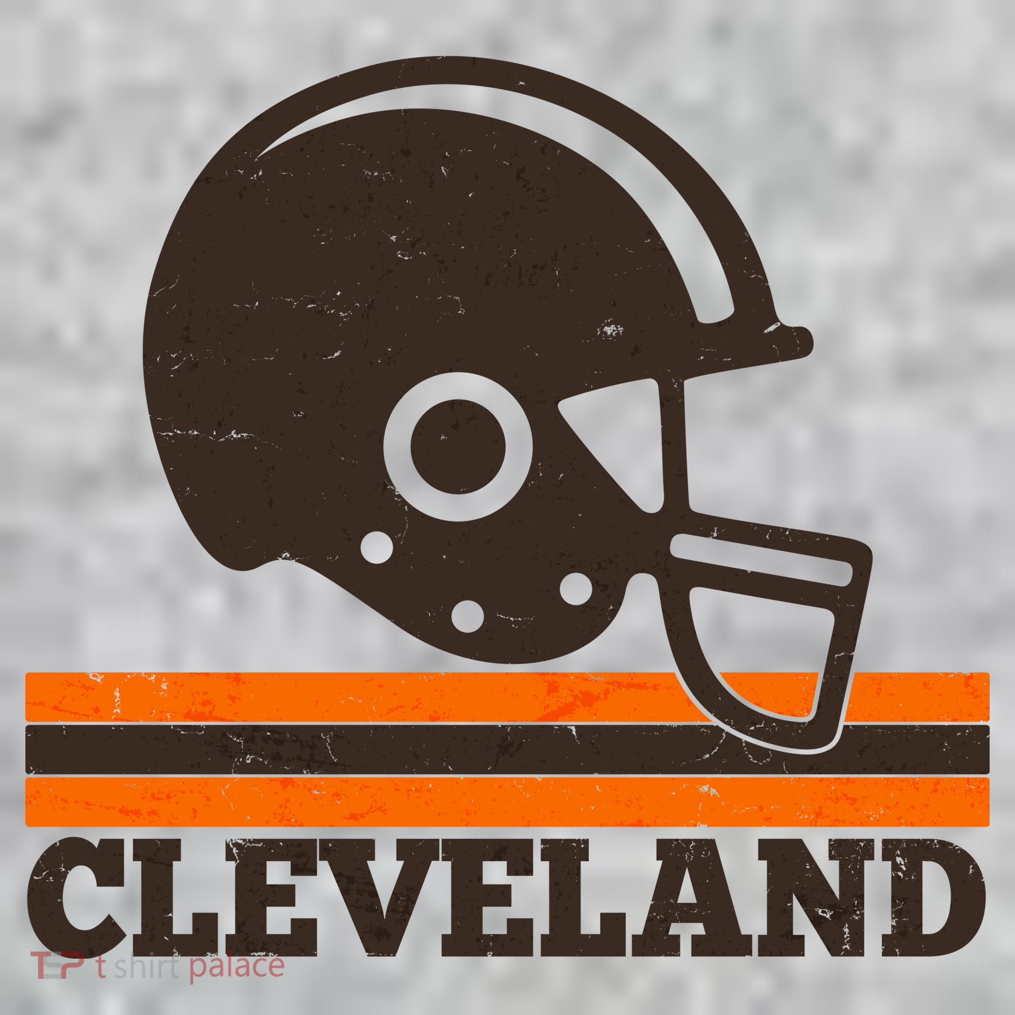 Vintage Cleveland Football Helmet Logo T-Shirt