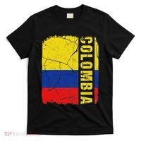 Vintage Colombian Flag Colombia Pride Roots Heritage Gift T-Shirt thumb 0