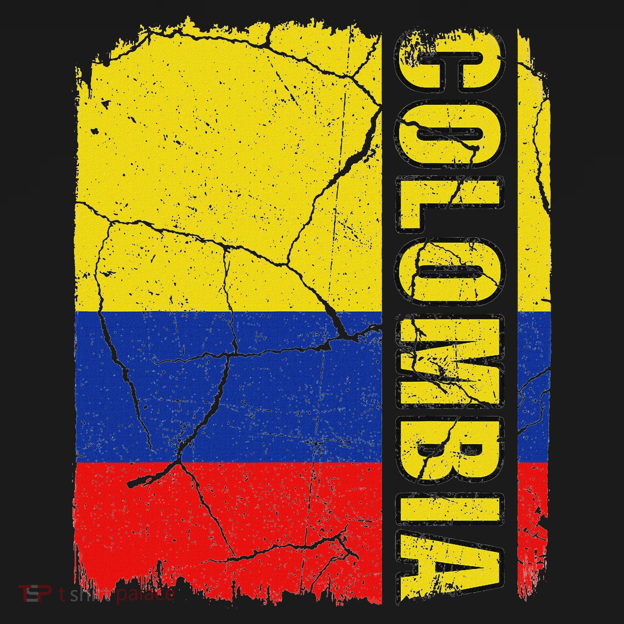 Vintage Colombian Flag Colombia Pride Roots Heritage Gift T-Shirt