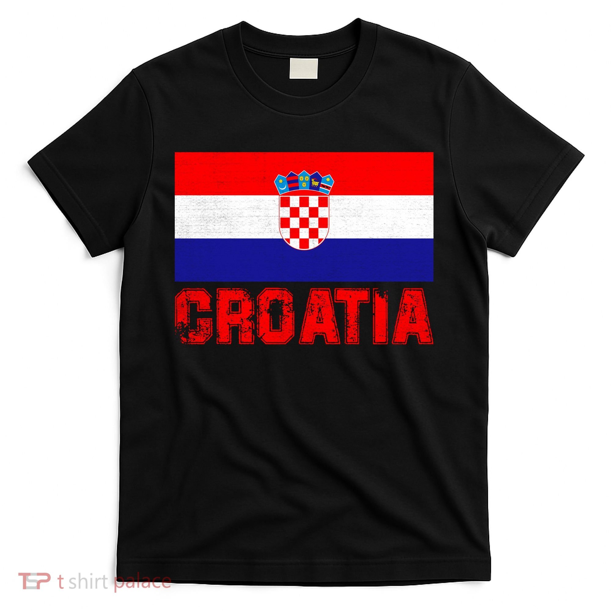 Vintage Croatia Flag National Pride Enthusiasts T-Shirt