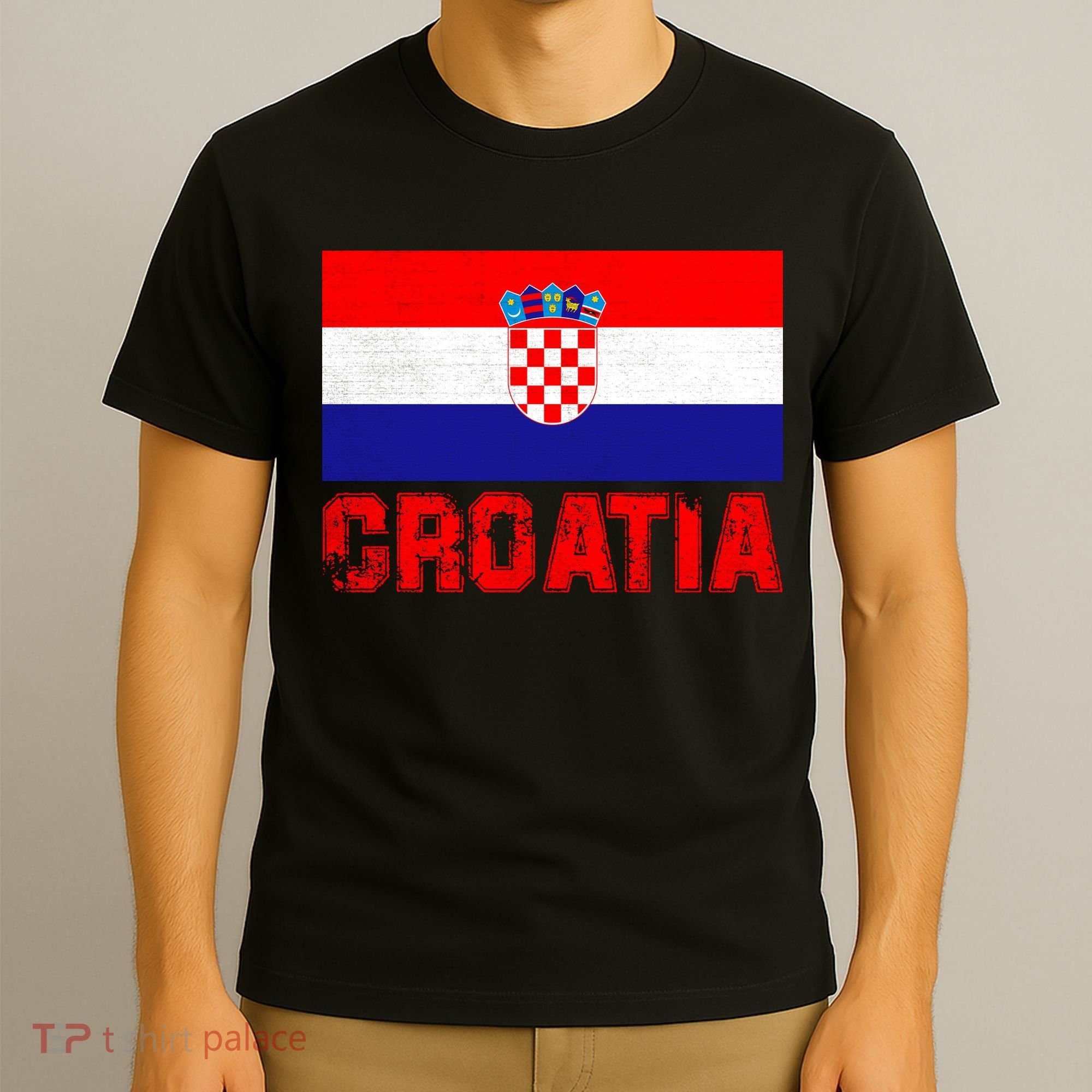 Vintage Croatia Flag National Pride Enthusiasts T-Shirt