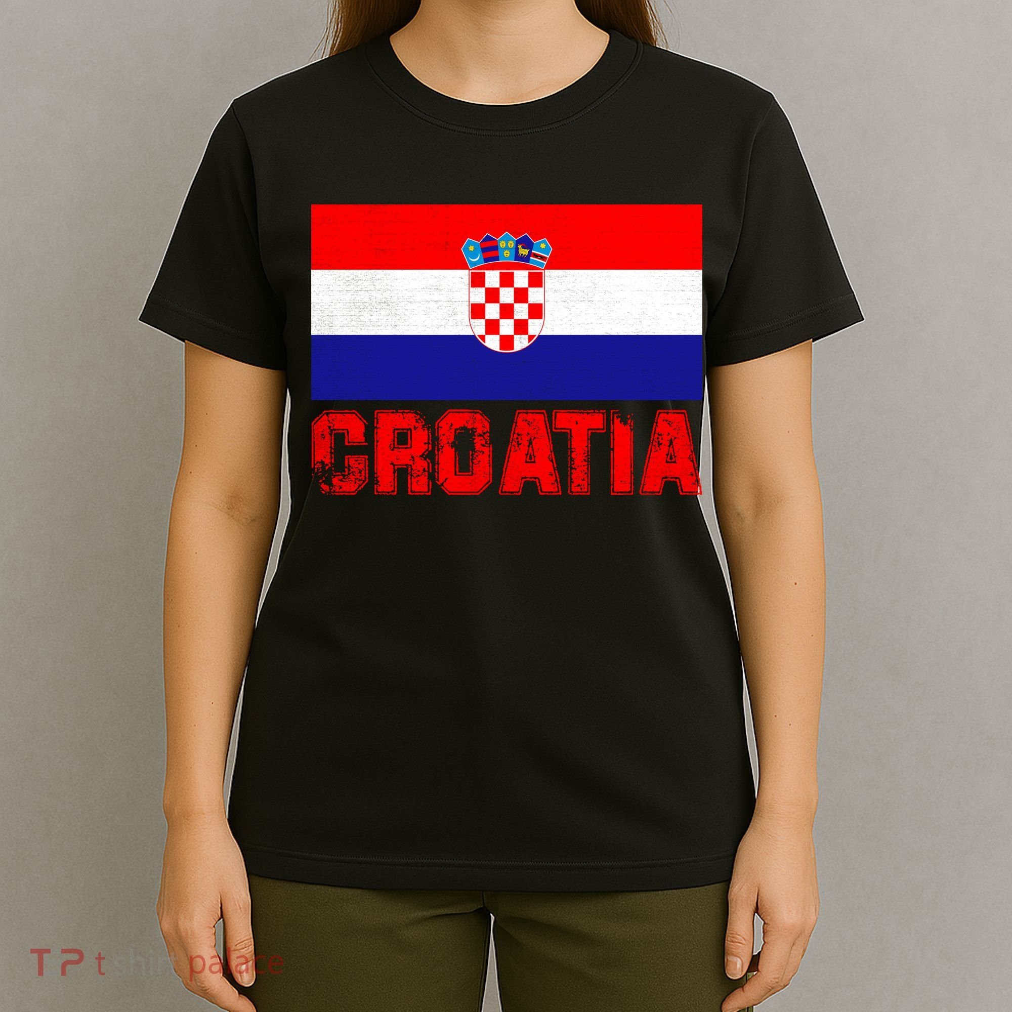 Vintage Croatia Flag National Pride Enthusiasts T-Shirt
