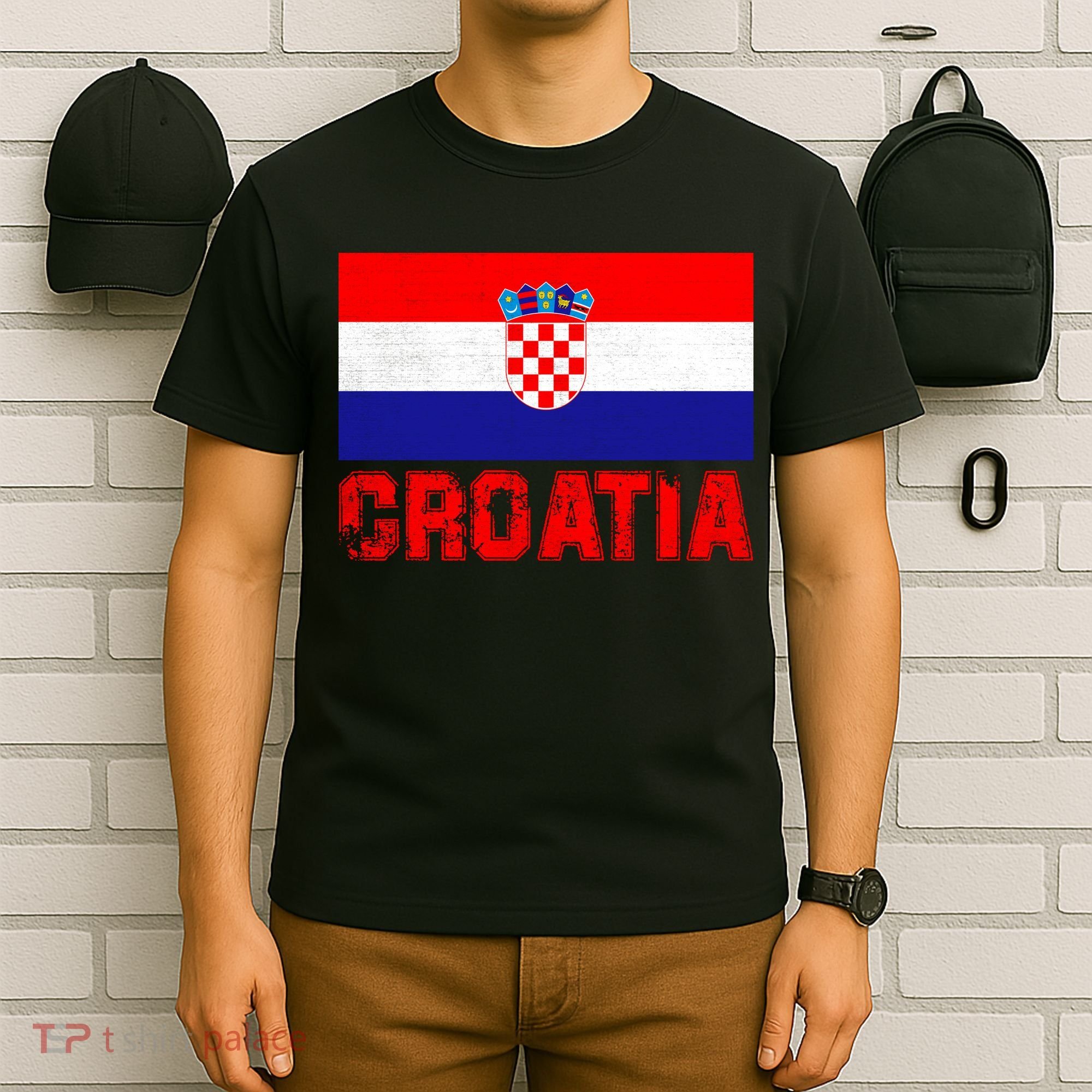 Vintage Croatia Flag National Pride Enthusiasts T-Shirt