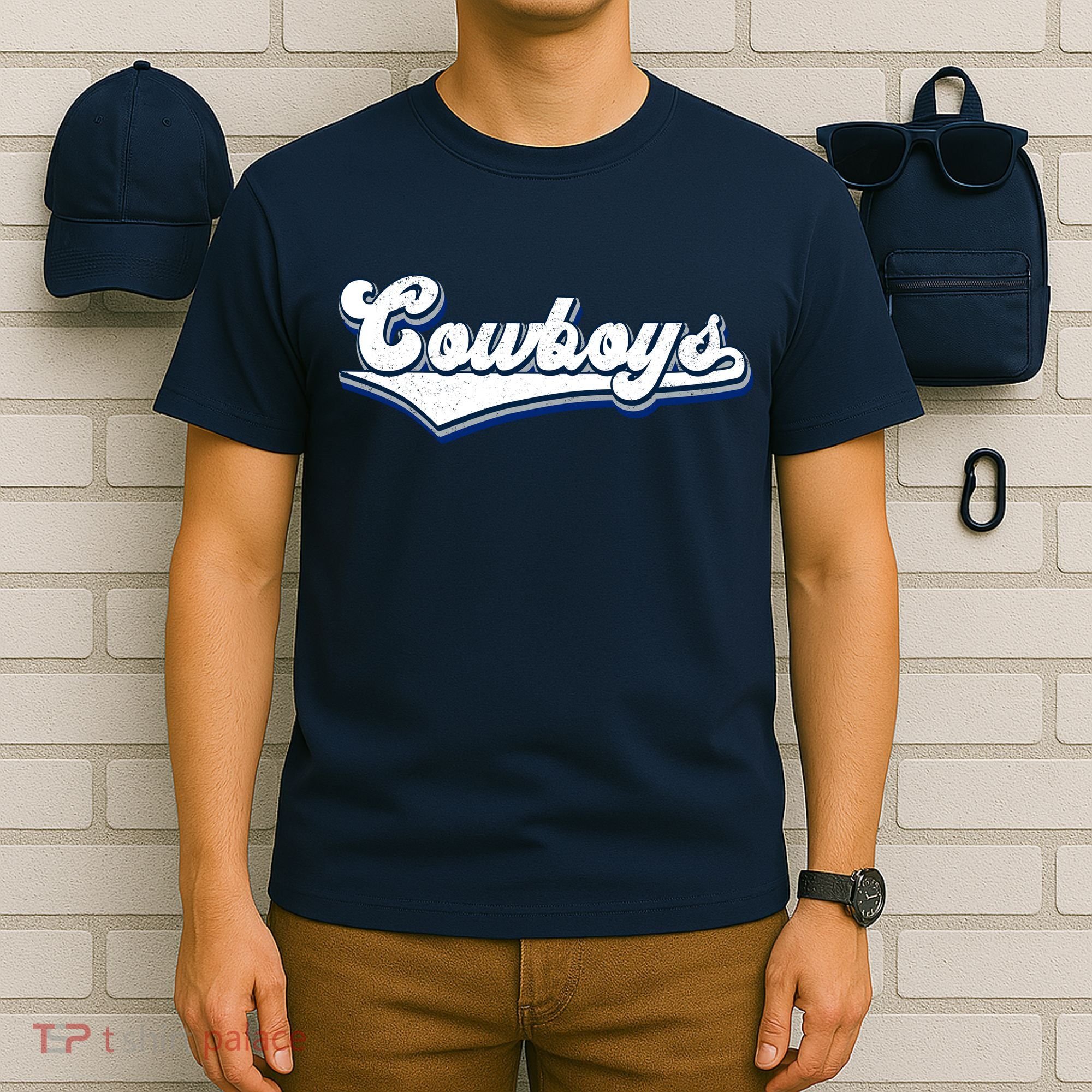 Vintages Cowboys Football Logo T-Shirt