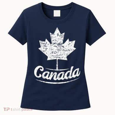 Vintage Canada Flag Canadian Flag Maple Leaf Women's T-Shirt