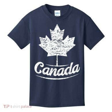 Vintage Canada Flag Canadian Flag Maple Leaf Kids T-Shirt