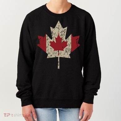 Vintage Canada Flag Shirts Maple Leaf Canadian Pride Women's Sweatshirt