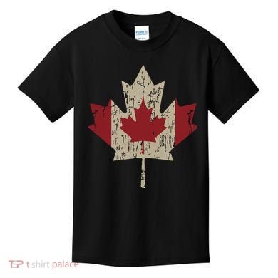 Vintage Canada Flag Shirts Maple Leaf Canadian Pride Kids T-Shirt