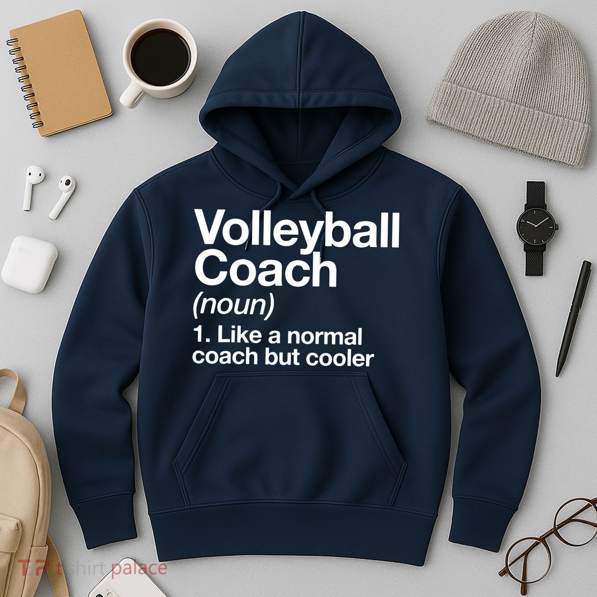 Volleyball Coach Funny Sports Definition Trainer Instructor Hoodie