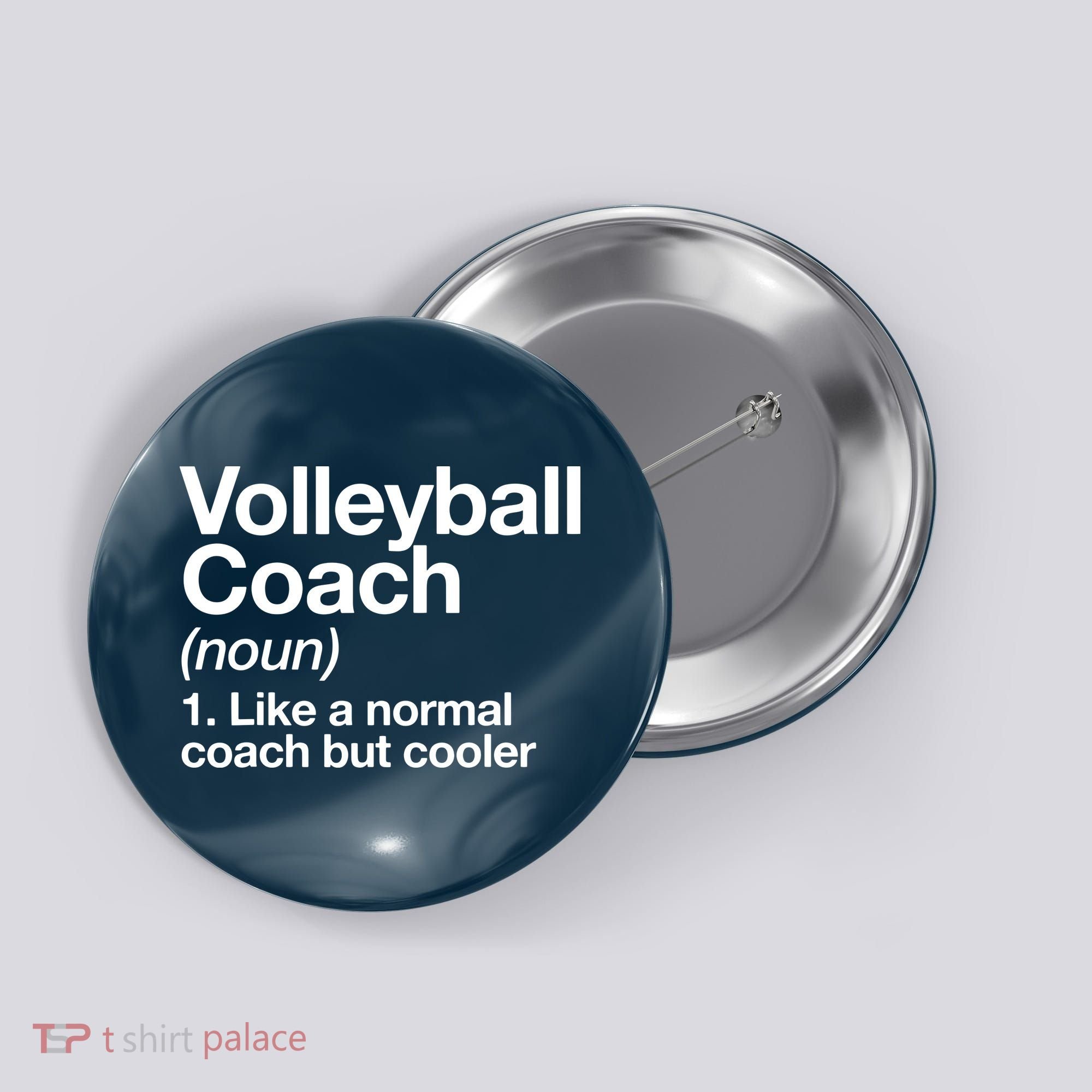 Volleyball Coach Funny Sports Definition Trainer Instructor Button