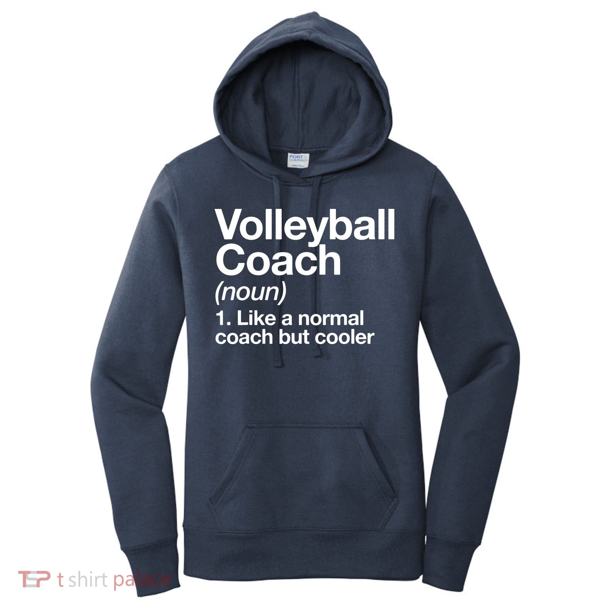Volleyball Coach Funny Sports Definition Trainer Instructor Women's Hoodie