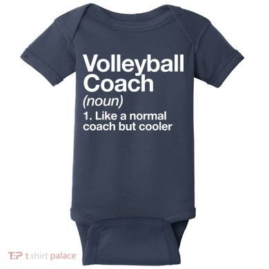Volleyball Coach Funny Sports Definition Trainer Instructor Baby Bodysuit