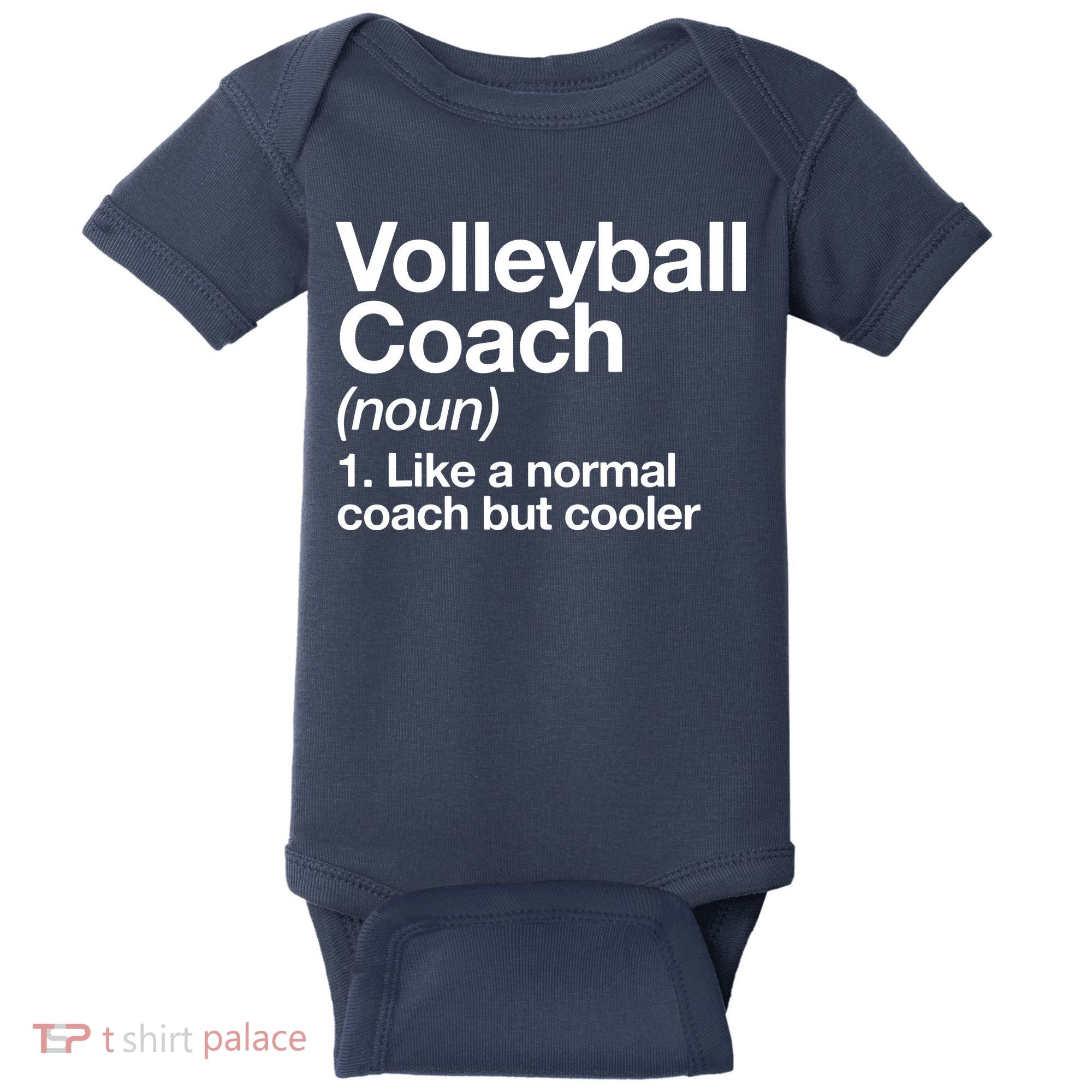 Volleyball Coach Funny Sports Definition Trainer Instructor Baby Bodysuit