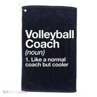 Volleyball Coach Funny Sports Definition Trainer Instructor Golf Towel thumb 0