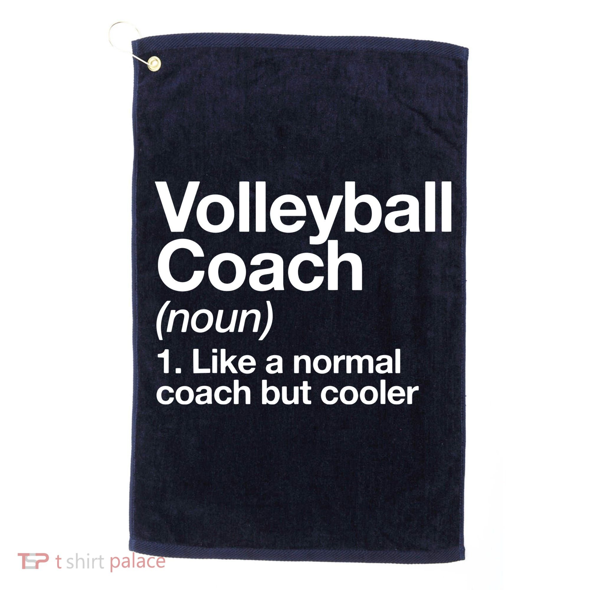Volleyball Coach Funny Sports Definition Trainer Instructor Golf Towel