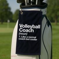Volleyball Coach Funny Sports Definition Trainer Instructor Golf Towel thumb 2