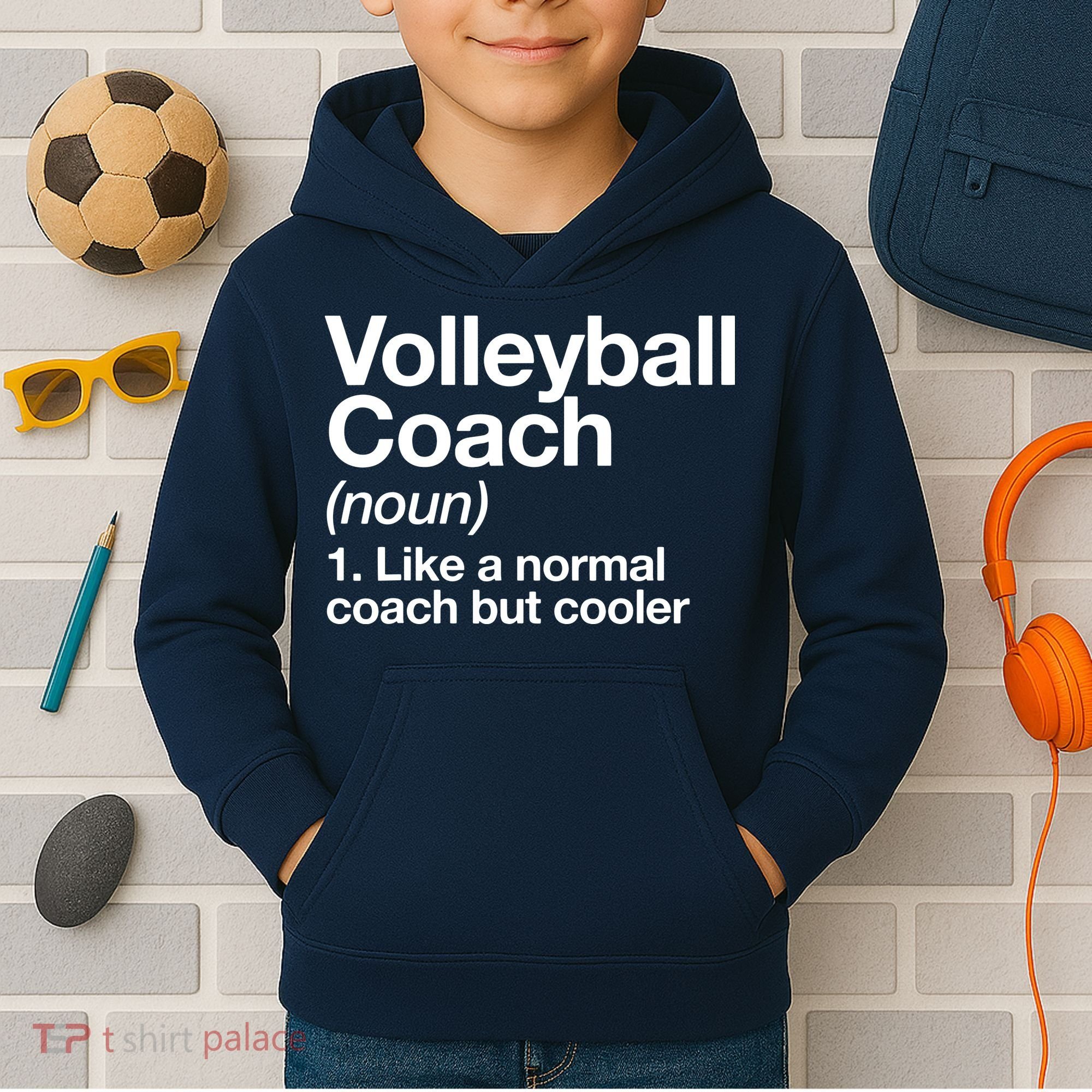 Volleyball Coach Funny Sports Definition Trainer Instructor Kids Hoodie