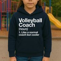 Volleyball Coach Funny Sports Definition Trainer Instructor Kids Hoodie thumb 3