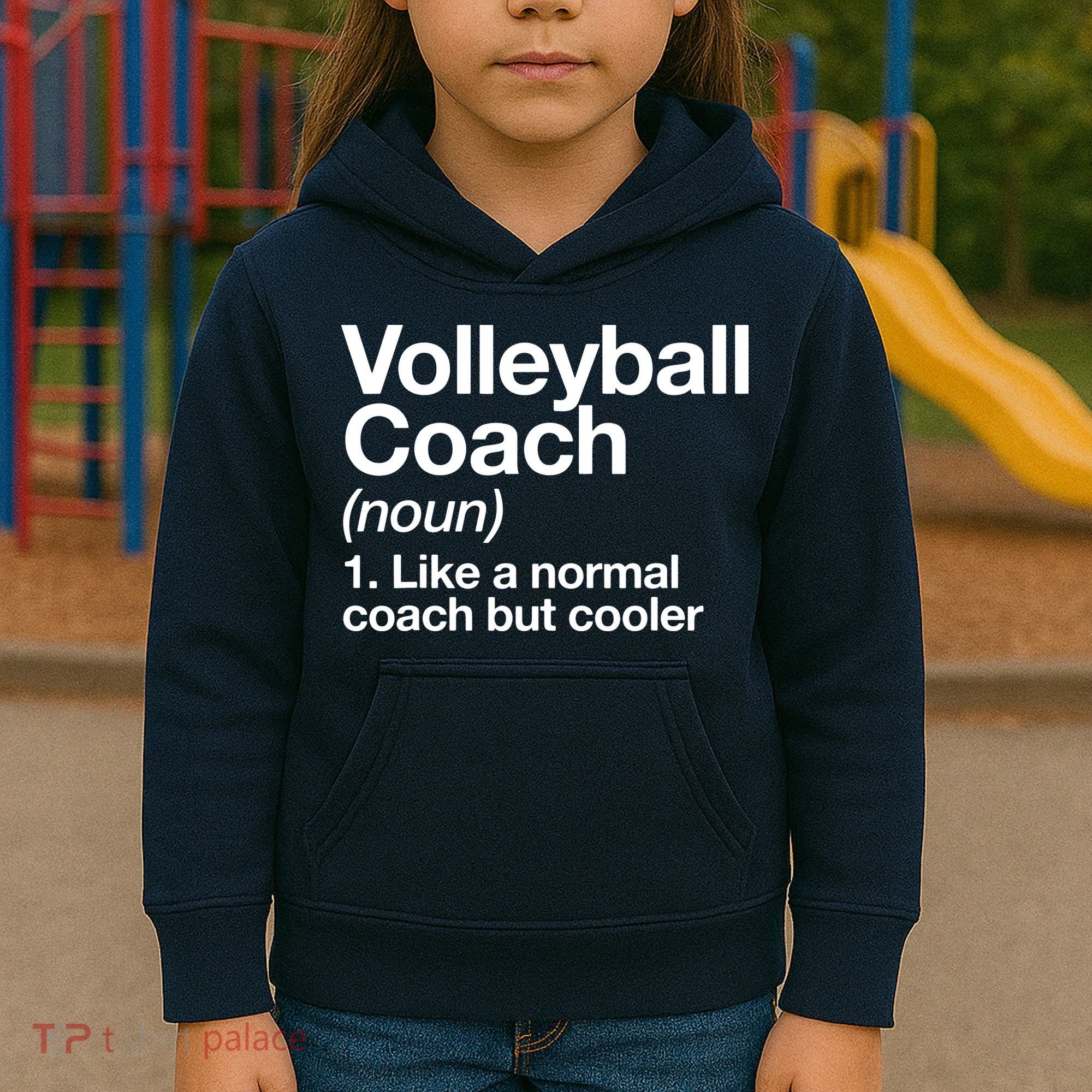 Volleyball Coach Funny Sports Definition Trainer Instructor Kids Hoodie