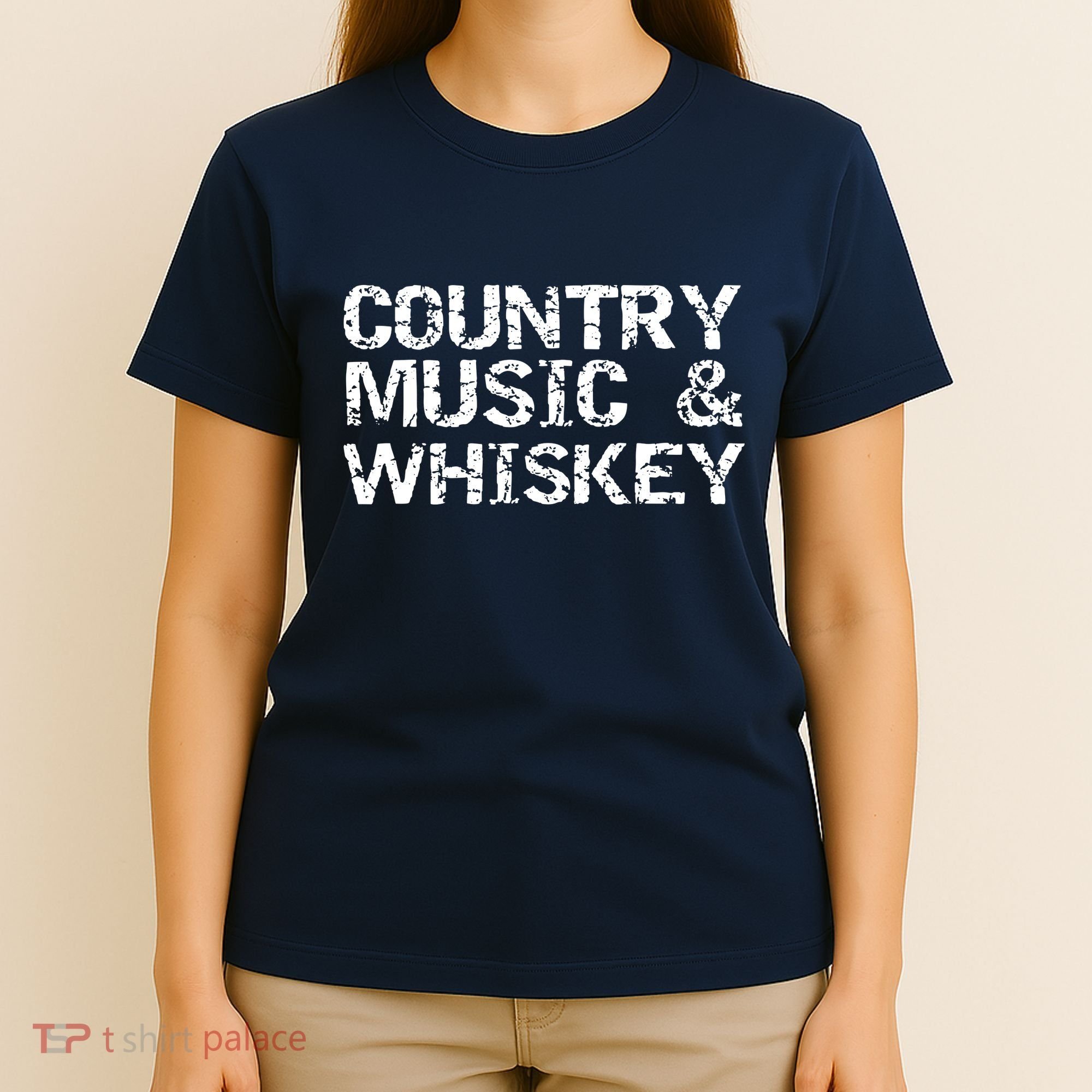 Vintage Country Gift For Men Funny Country Music Whiskey T-Shirt