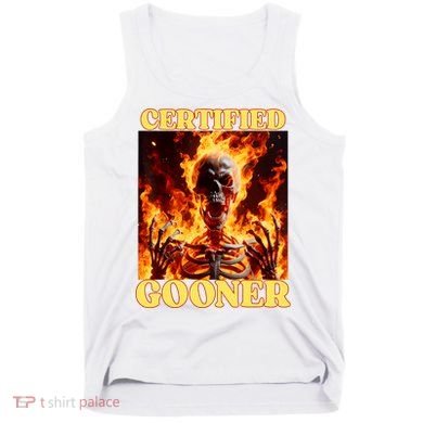 Vintage Certified Gooner Funny Cringe Hard Skeleton Meme Tank Top
