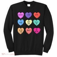 Valentine Conversation Hearts Candy Happy Valentines Day Sweatshirt thumb 0