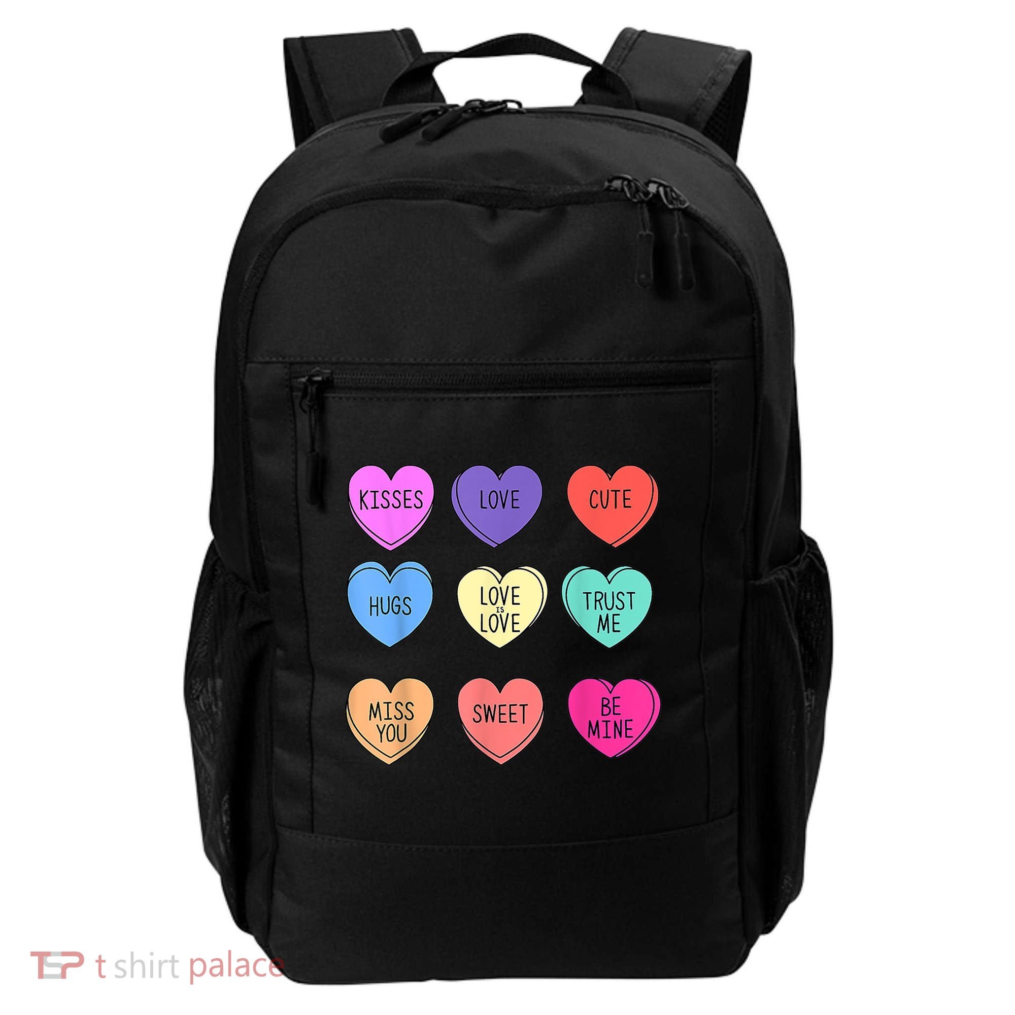 Valentine Conversation Hearts Candy Happy Valentines Day Backpack