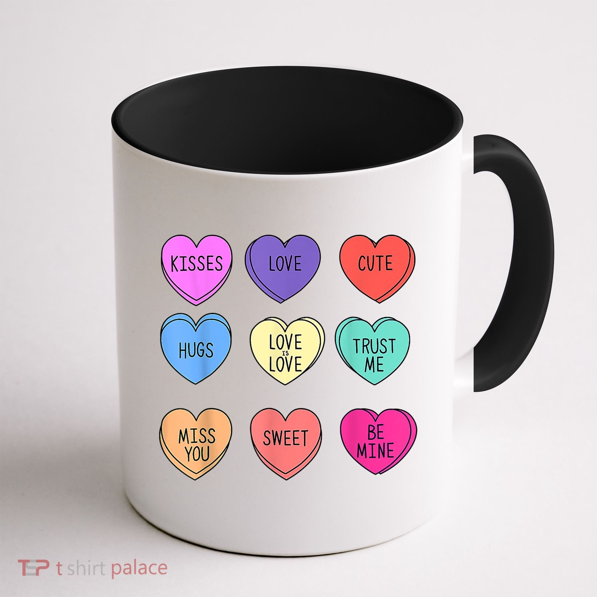 Valentine Conversation Hearts Candy Happy Valentines Day Coffee Mug