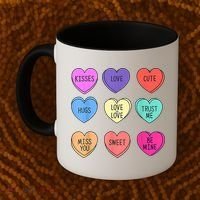 Valentine Conversation Hearts Candy Happy Valentines Day Coffee Mug thumb 2
