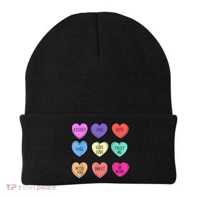 Valentine Conversation Hearts Candy Happy Valentines Day Beanie