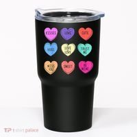 Valentine Conversation Hearts Candy Happy Valentines Day Tumbler thumb 0