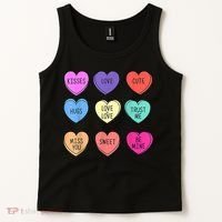 Valentine Conversation Hearts Candy Happy Valentines Day Tank Top thumb 2