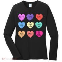 Valentine Conversation Hearts Candy Happy Valentines Day Women's Long Sleeve Shirt thumb 0