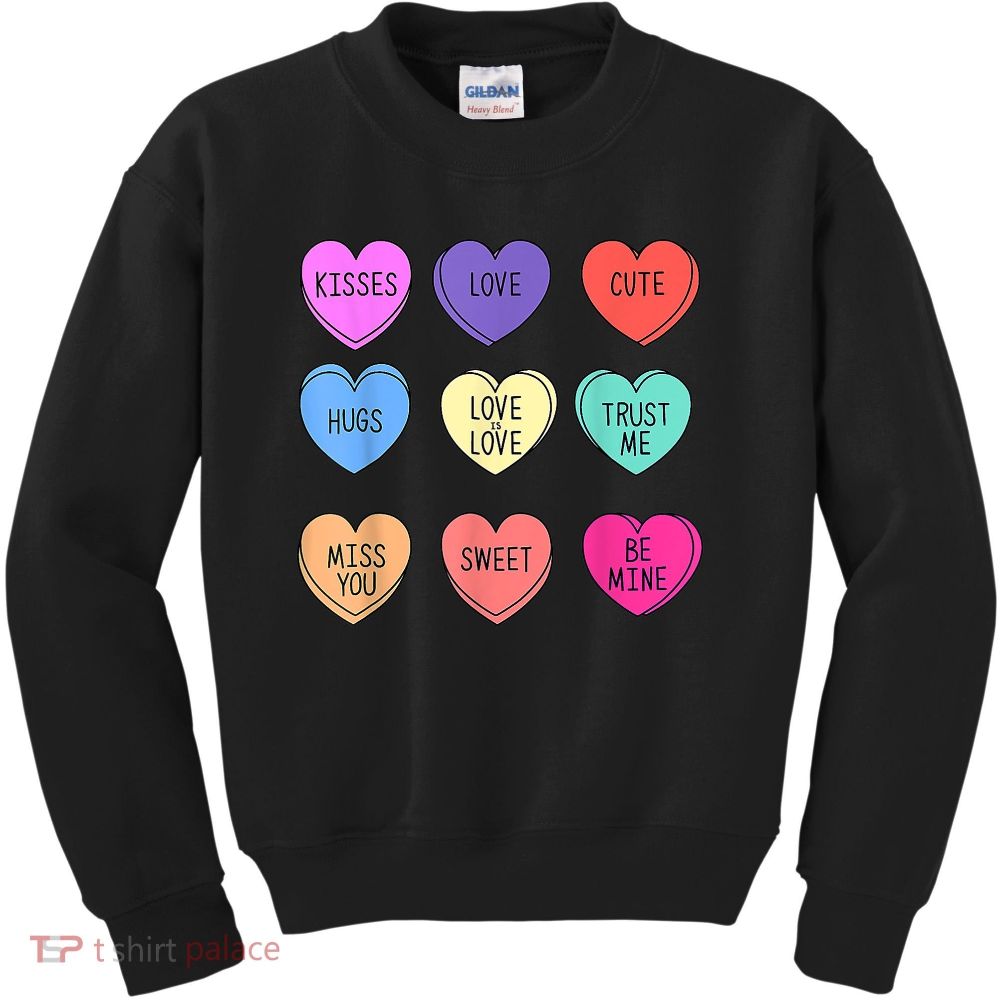 Valentine Conversation Hearts Candy Happy Valentines Day Kids Sweatshirt
