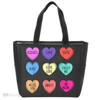 Valentine Conversation Hearts Candy Happy Valentines Day Tote Bag thumb 0