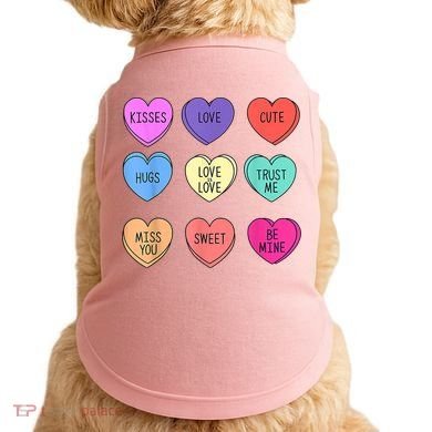 Valentine Conversation Hearts Candy Happy Valentines Day Doggie Tank