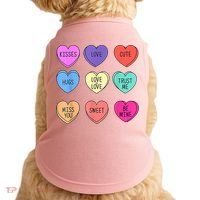 Valentine Conversation Hearts Candy Happy Valentines Day Doggie Tank thumb 0