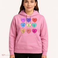 Valentine Conversation Hearts Candy Happy Valentines Day Hoodie thumb 5