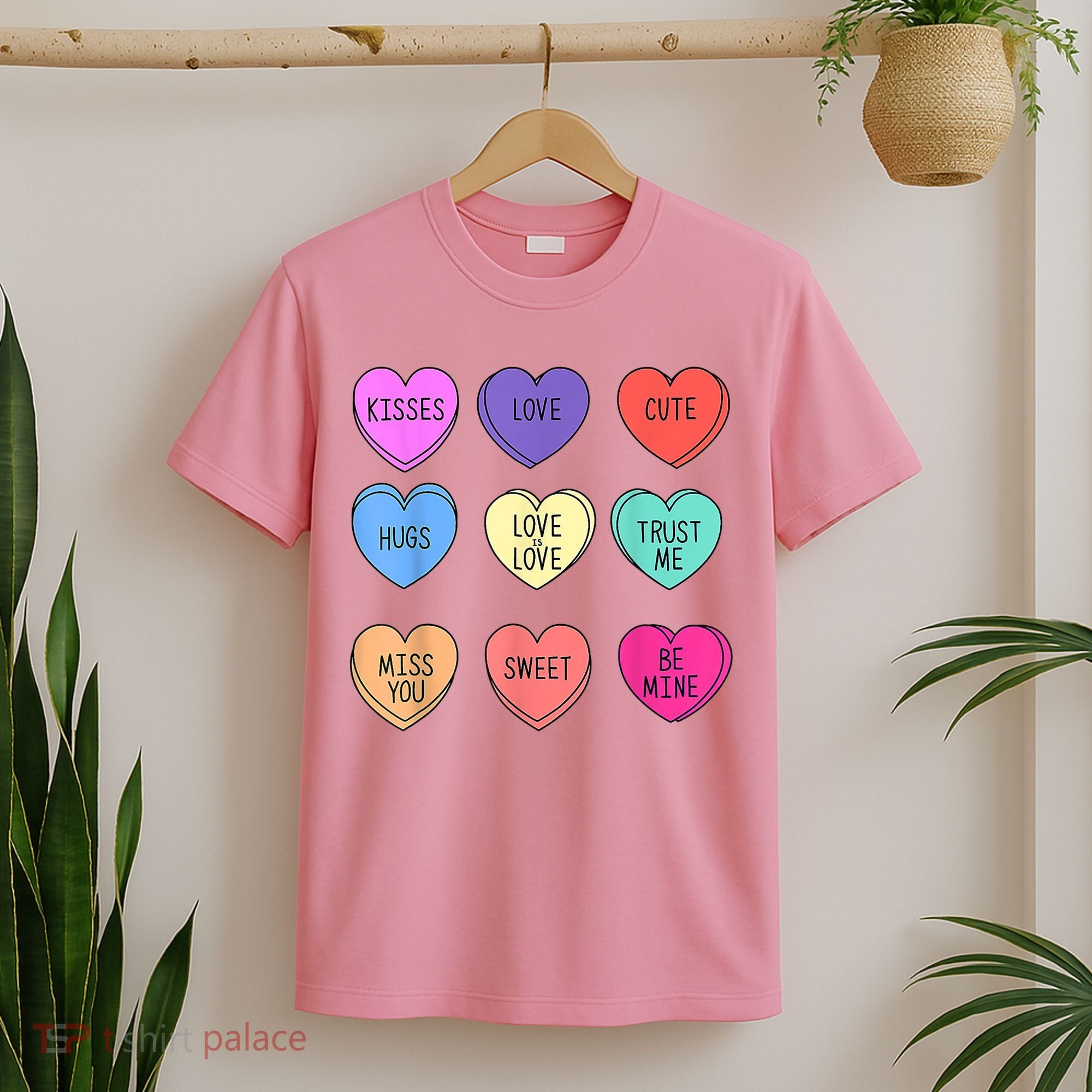 Valentine Conversation Hearts Candy Happy Valentines Day T-Shirt