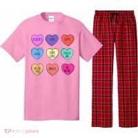 Valentine Conversation Hearts Candy Happy Valentines Day Pajama Set thumb 0