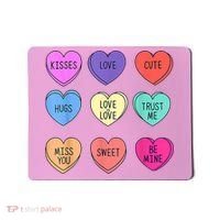 Valentine Conversation Hearts Candy Happy Valentines Day Mousepad thumb 0