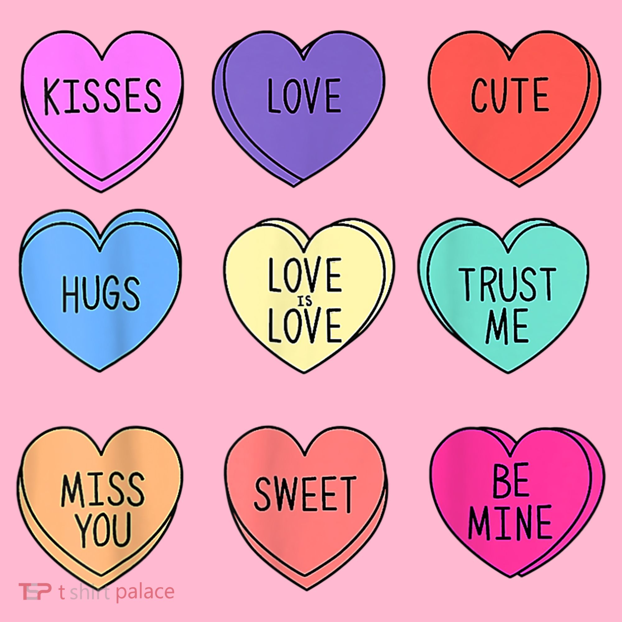Valentine Conversation Hearts Candy Happy Valentines Day Mousepad