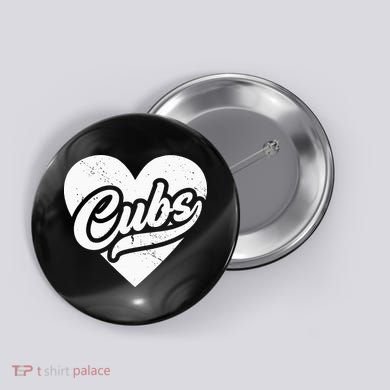 Vintage Cubs High School Spirit Go Cubs Pride Cubs Love Button